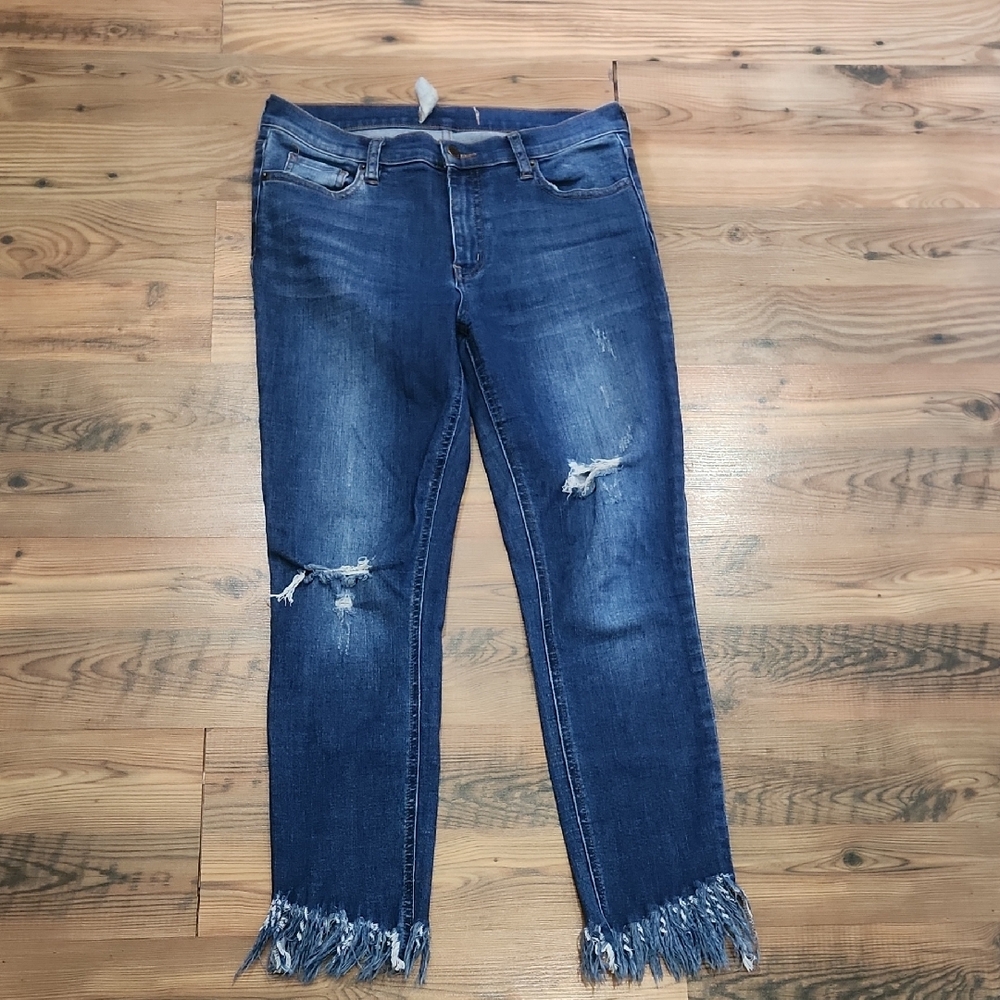 Free People Great Heights Boho Fringe Distressed Frayed Festival Jean 28 Country